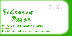 viktoria mazor business card