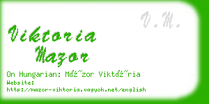 viktoria mazor business card